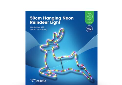 Hanging Neon Reindeer Light