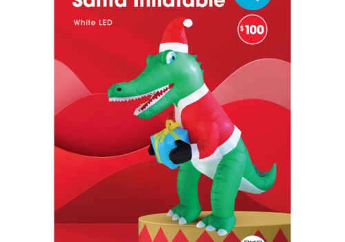 Crocodile Santa Inflatable