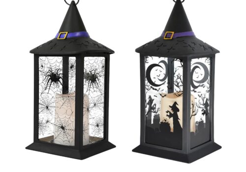 Witch Or Spider Lantern (2 Assorted Designs)