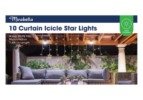 10 Curtain Icicle Star Lights